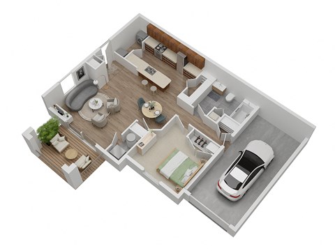 bedroom floor plan an in 3d